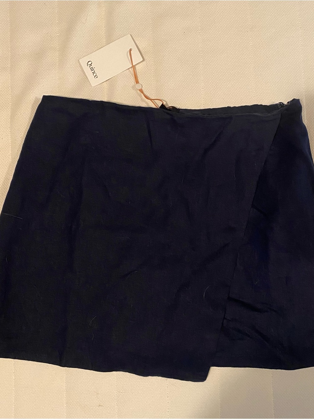 NWT Quince European Linen Mini Skort - Navy